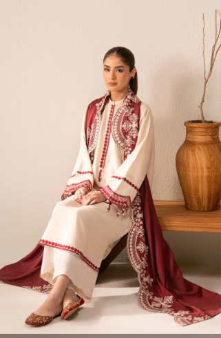 CRIMSON BLUSH-2PC (SHIRT & DUPATTA)